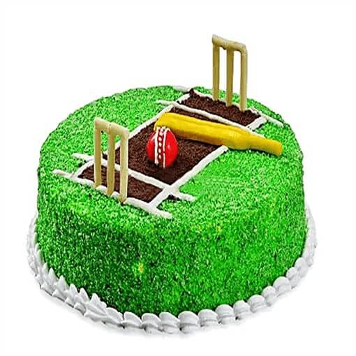 Cricket Love: Heart-shaped Cake with Bat and Ball Decor | Order Online from  UG Cakes