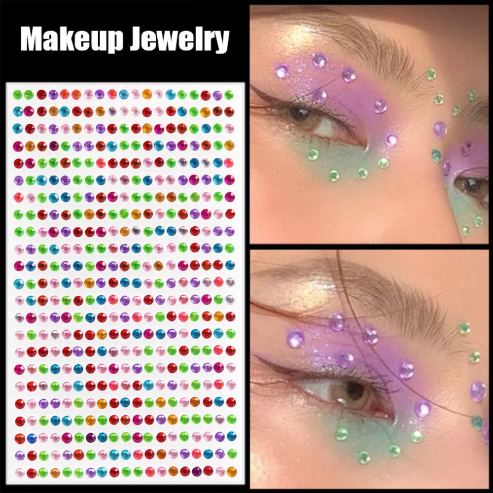 rhinestones eye decoration shiny diamonds gloss jewels vs makeup ✈️  free.shipping