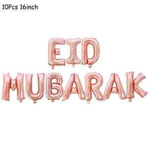 Everyday.Discount eid mubarak balloons kareem decoration muslim islamic parties diy decorations foil balloons