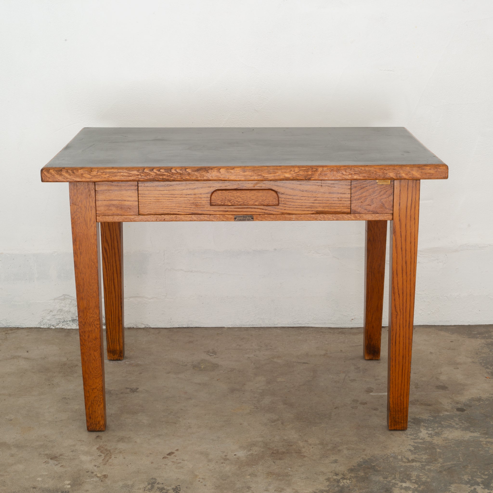 Antique Oak Gunnlino Top Desk C 1920 S16 Home