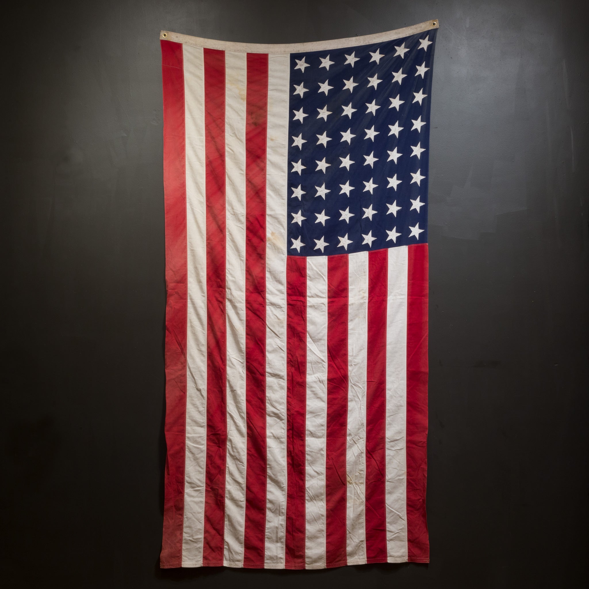 Early 20th c. Monumental American Flag with 48 Stars c.1940-1950