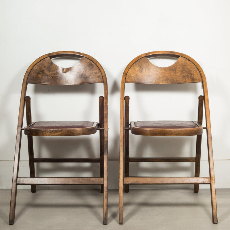 Set of Antique Acme Folding Chairs c.1920 | S16 Home