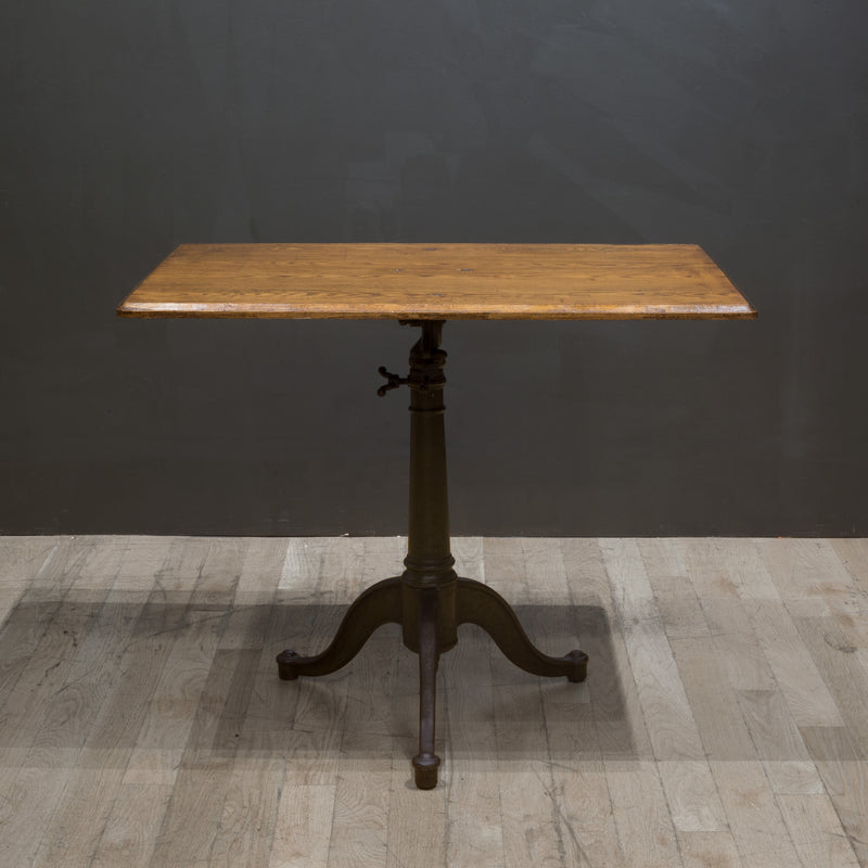 Antique Cast Iron and Wood Drafting Table c.1900 | S16 Home