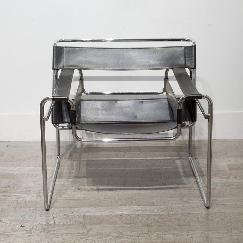 Mid-century Leather Marcel Breuer for Knoll Wassily Chair c.1960