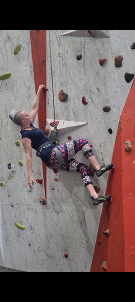 Tori climbing in the Garnet at vertical reality