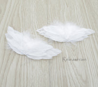 人形用 ドール服の材料 ドール専用 天使の羽根 4 5インチx2インチ 手作り製 天使の翼 天使の羽 コスプレ 小物 Diy 手芸 ホワイト Releaserain