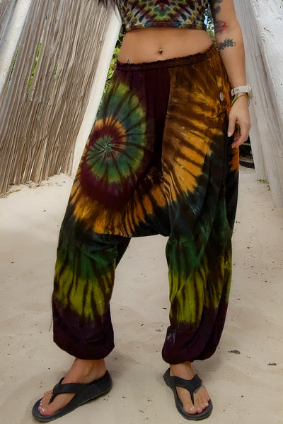 Rainbow Swirl Ultimate Harem Pants – Dimple's Dyes