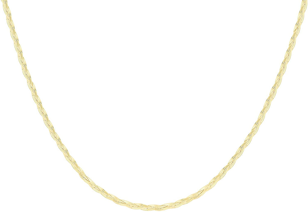 TVSN - 9ct Yellow Gold Italian Herringbone Chain 46cm