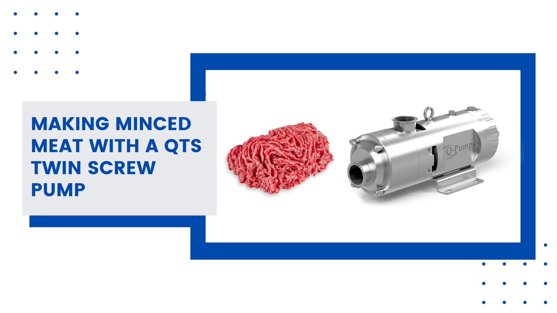 Making Minced Meat With a QTS Twin Screw Pump Youtube Video