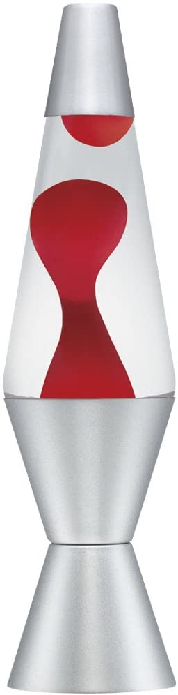 red clear lava lamp