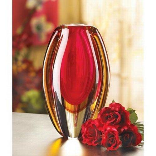 red decorative glass