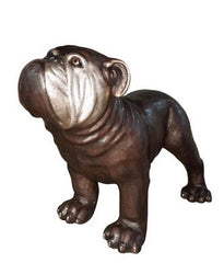 bronze bulldog statue for garden memorial