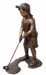 Bronze Golf Girl Statues