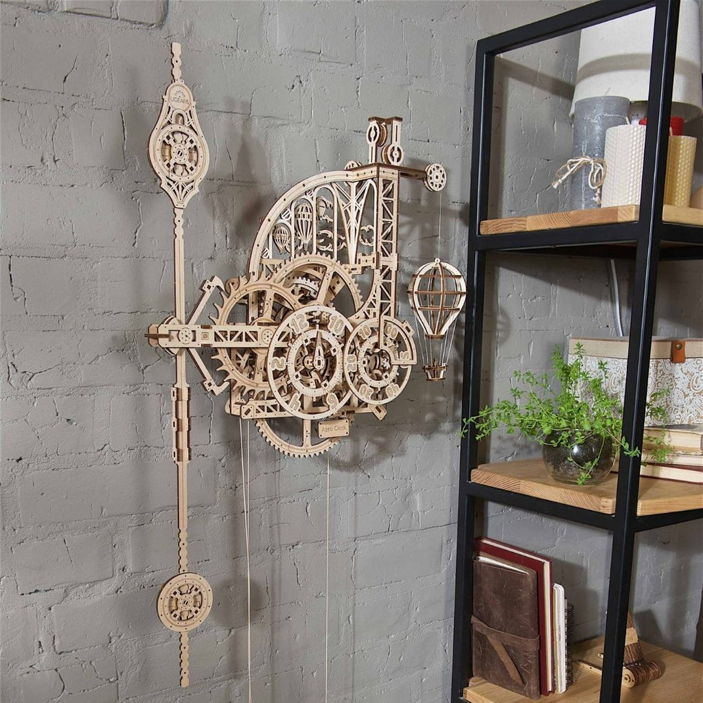 ugears aero clock wall clock with pendulum