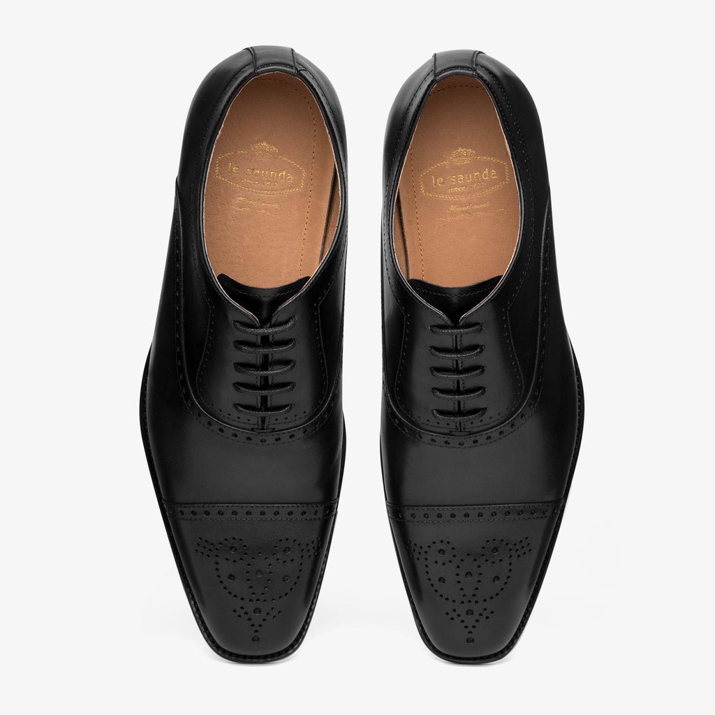 le saunda | Men's Leather Shoes - Black 1MM09509 BKL | le saunda ...