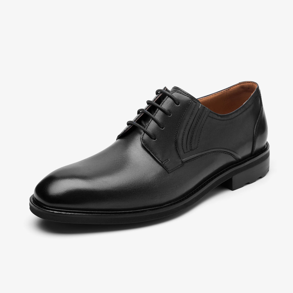 black leather shoes mens