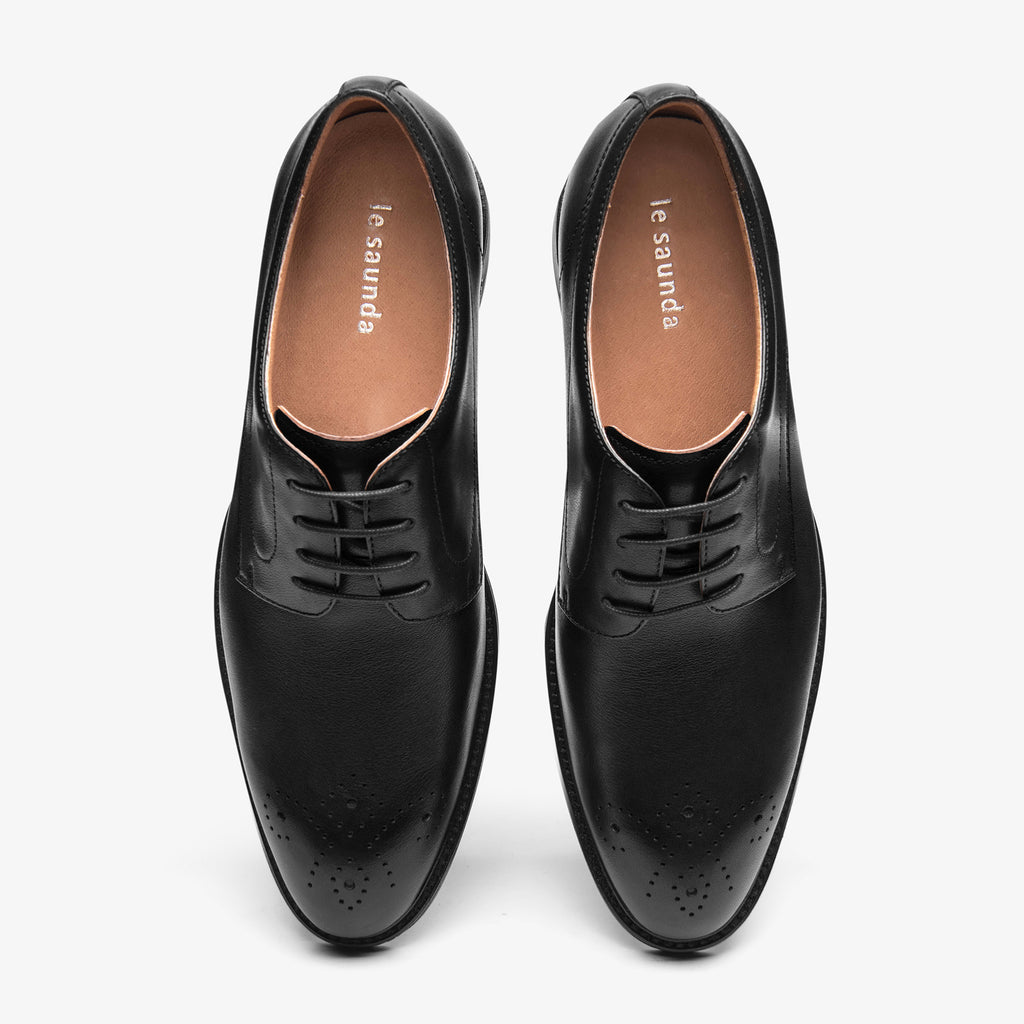 le saunda | Men's Leather Shoes - Black 1MM51805 BKL | le saunda ...