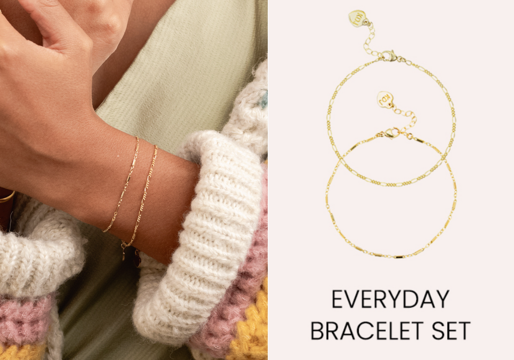 Everyday Bracelet Set, made in America by Katie Dean Jewelry, minimal dainty bracelet