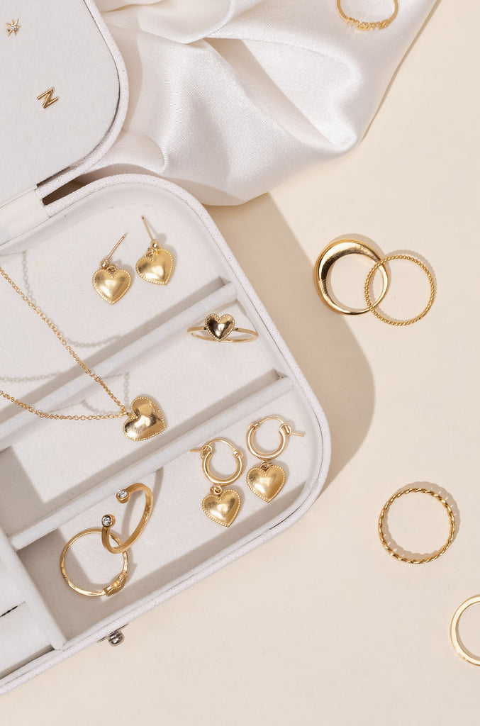 Elevate your Valentine’s Day gift with our Beaded Heart Hoop Earrings. Combining dainty charm and sophisticated design for a memorable day of love.