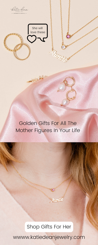 Golden Gifts For Her_Mother's Day Gifts_Dainty delicate jewelry handmade in America by Katie Dean Jewelry