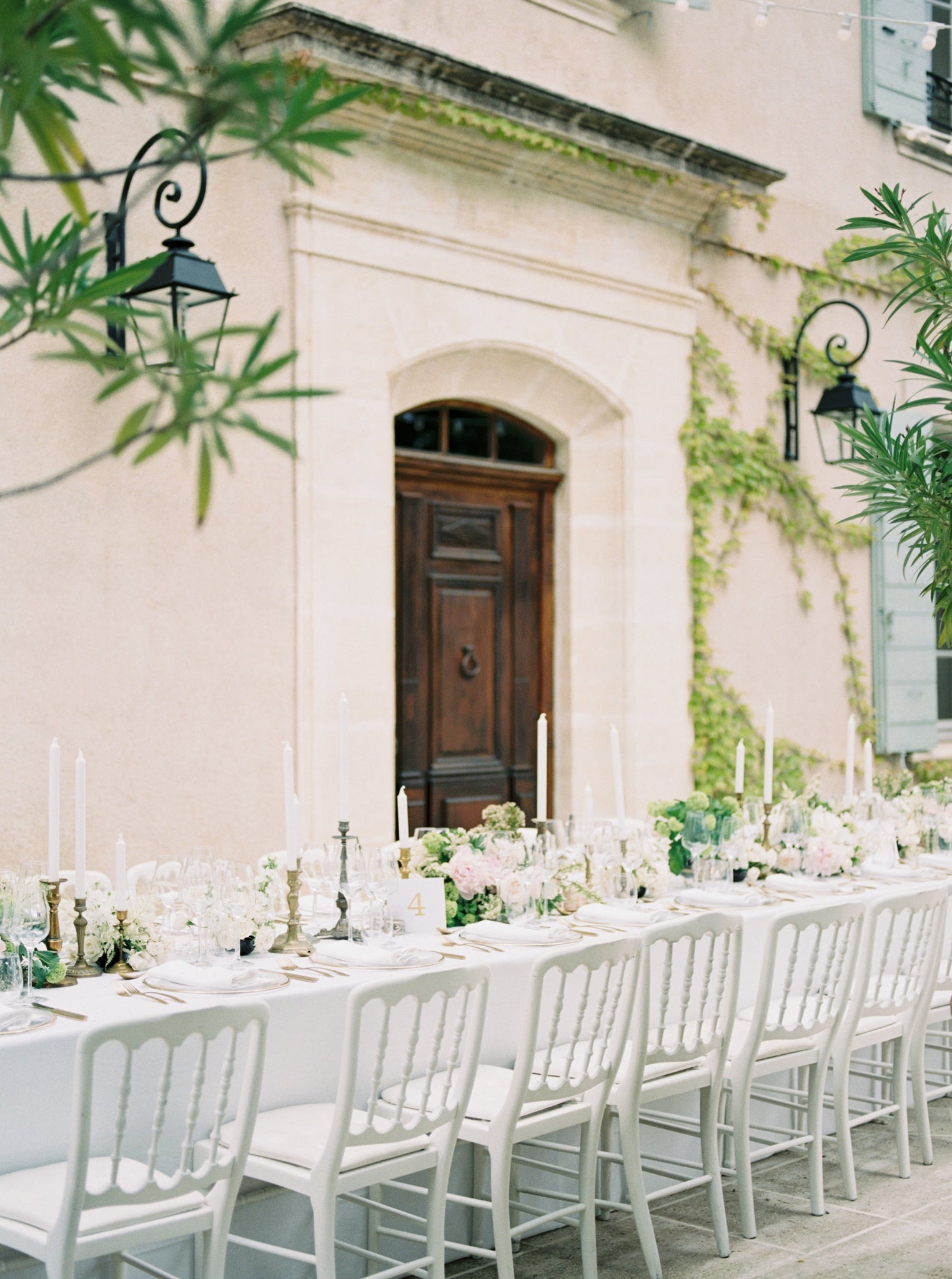 Katie Dean Jewelry romantic destination wedding at a chateau, Provence, France, wedding table