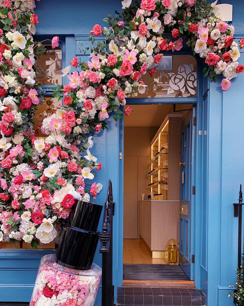 Floral Installment in London, Katie Dean Jewelry Travel Guide to London