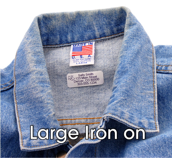 Large Iron-On clothing Labels