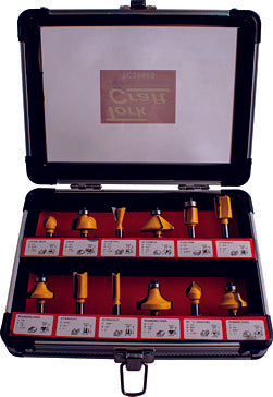 12 Piece router bit set