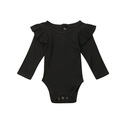 Elegant Shoulder Pad Baby Romper Jumpsuit