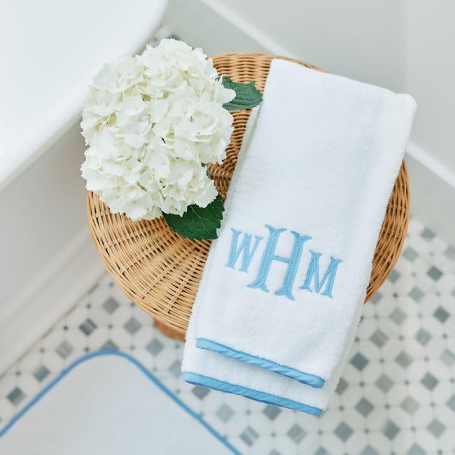 Monogrammed Hand Towels for Bathroom Kitchen Makeup