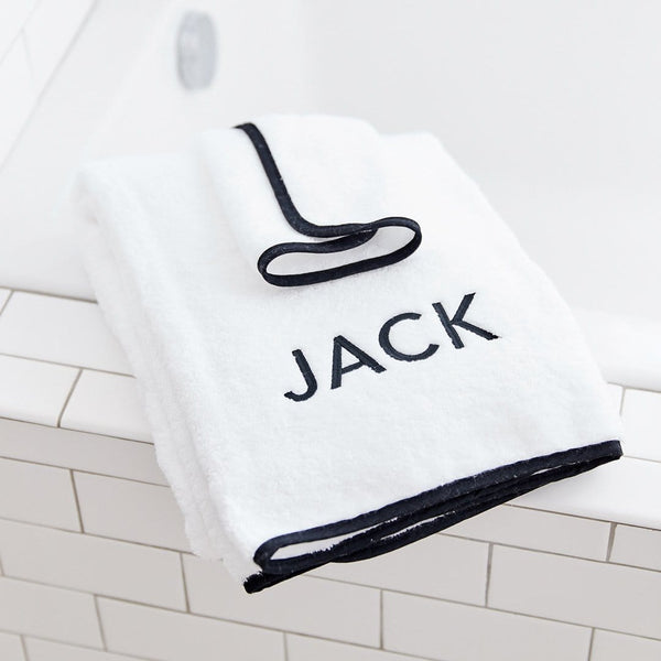 Monogrammed Luxury White Bath Towel Set - Ginny Marie's