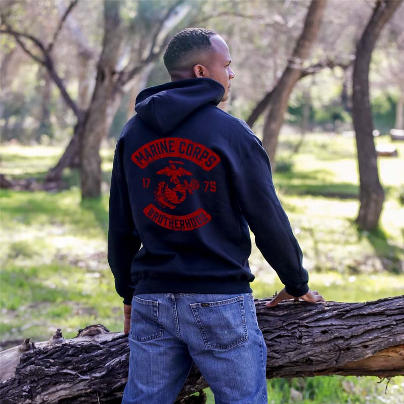 Marine Corps Motorcycle Hoodie – Marine Corps Gift Shop