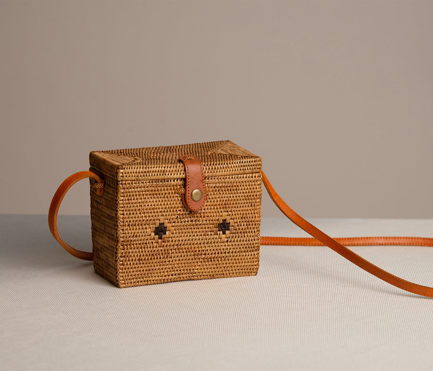 square woven bag