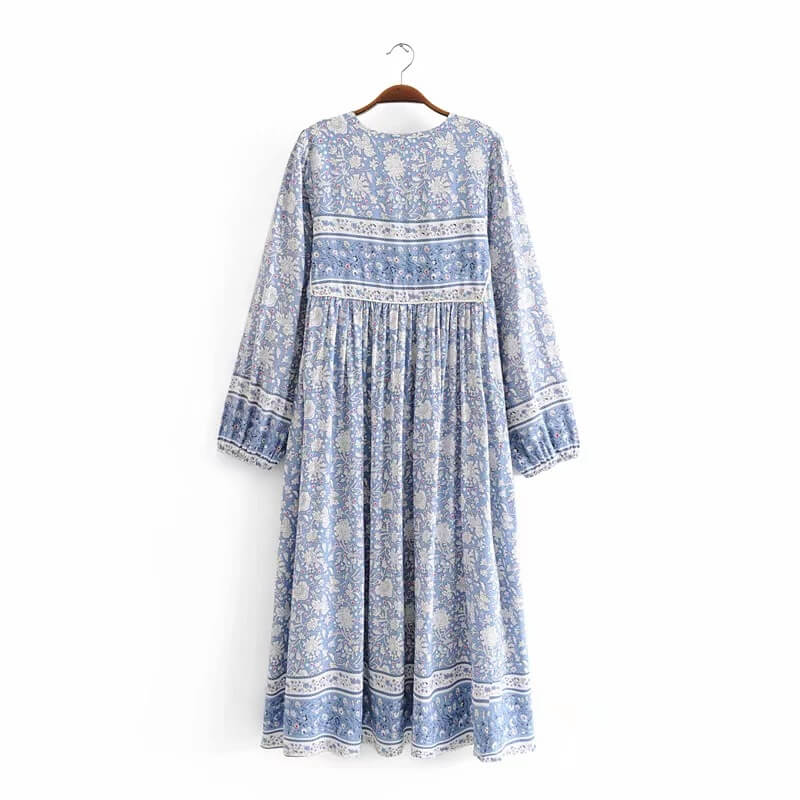 light blue bohemian dress