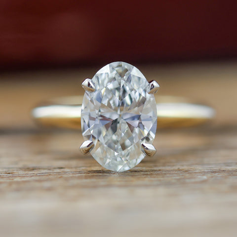 oval diamond solitaire ring