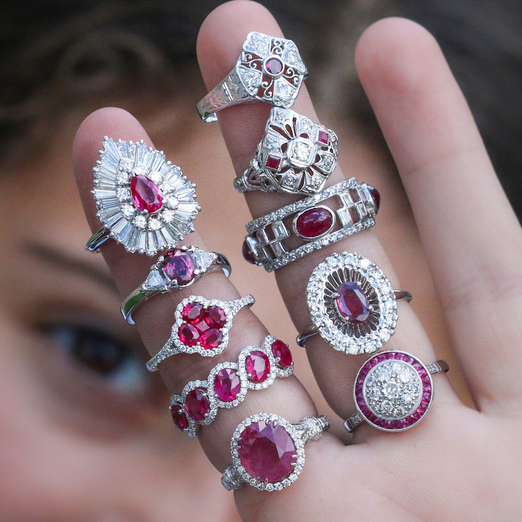 Ruby rings.