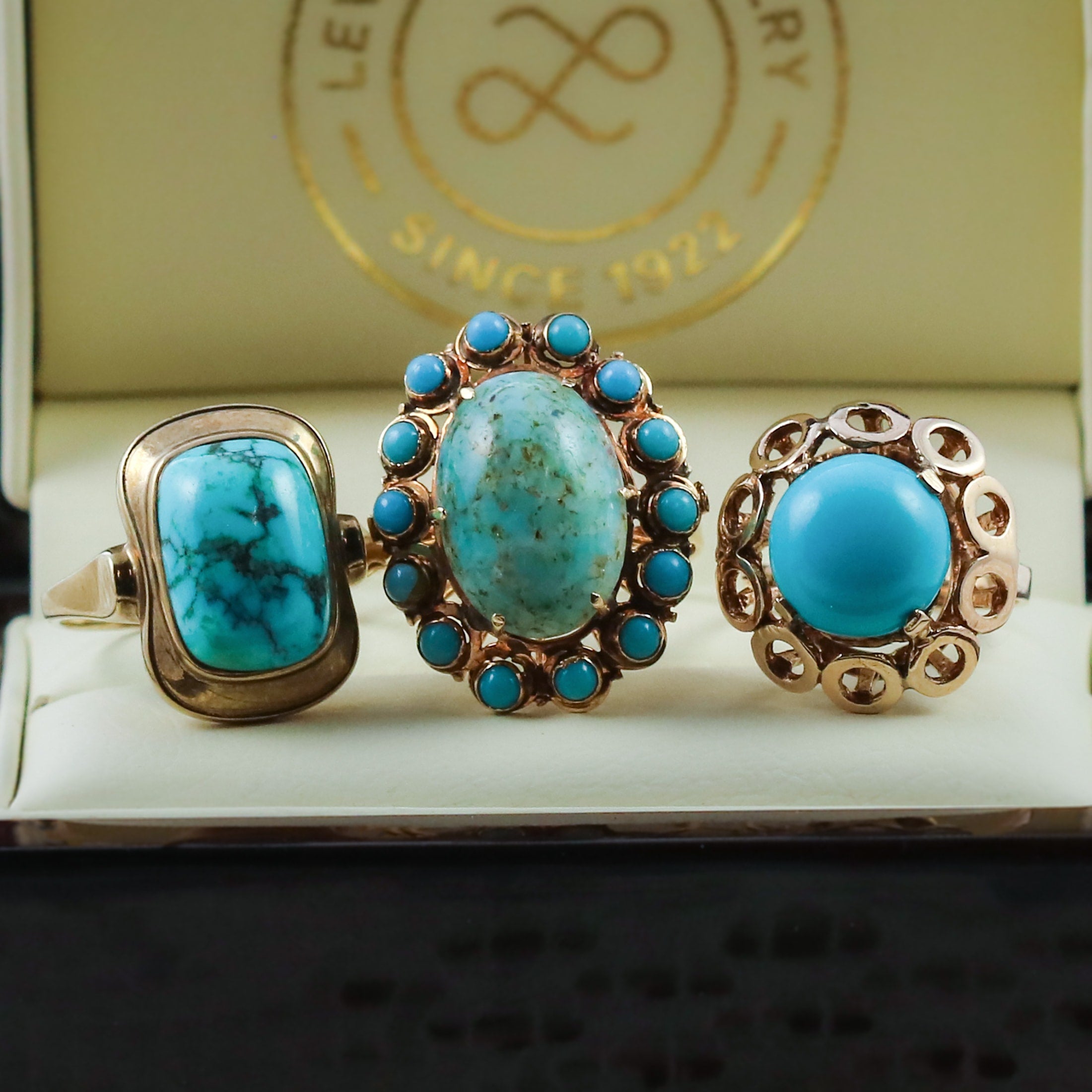 vintage turquois rings