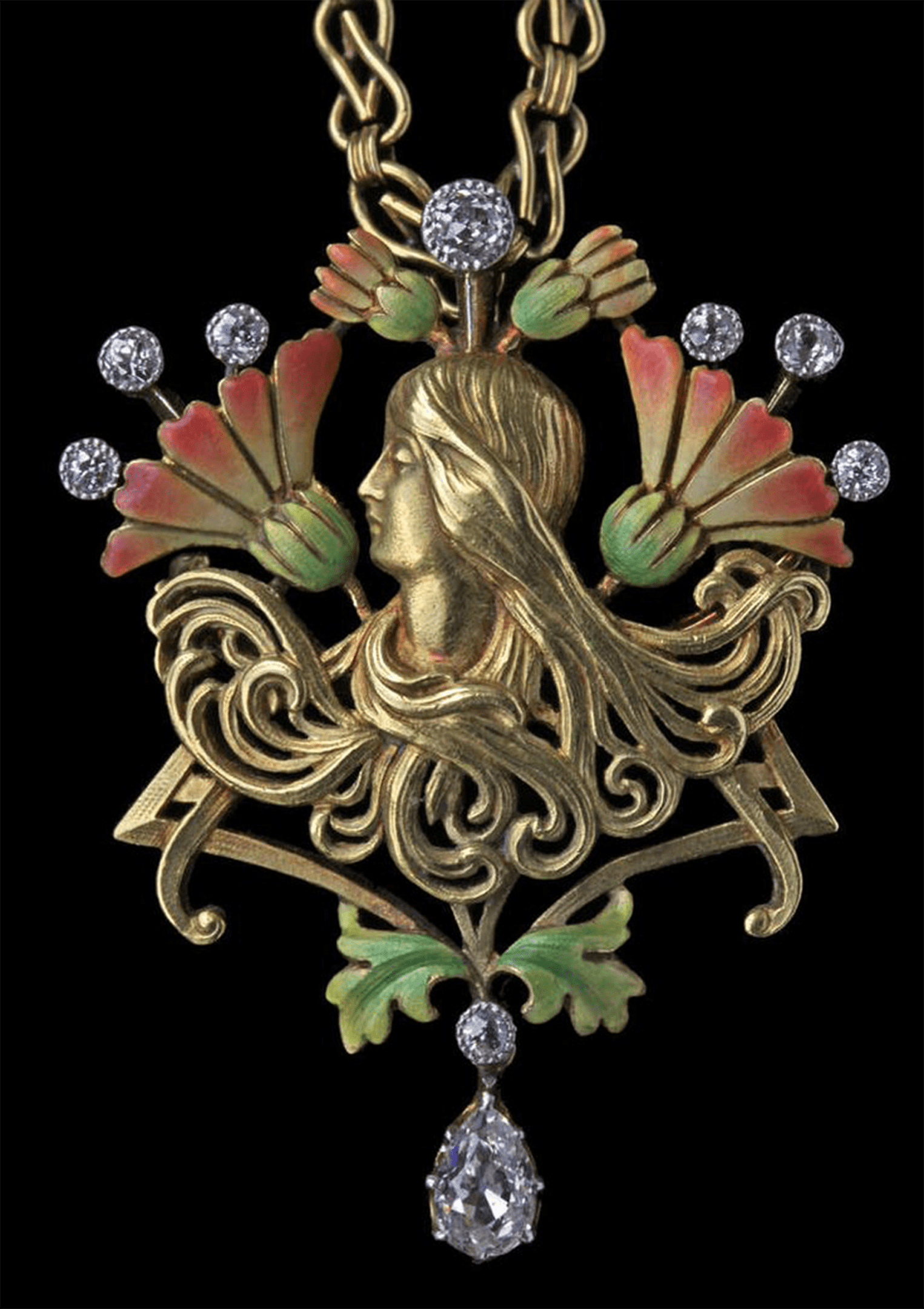 art nouveau brooch