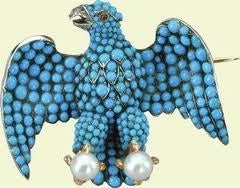 Queen Victorias turquoise eagle bridemaid gifts