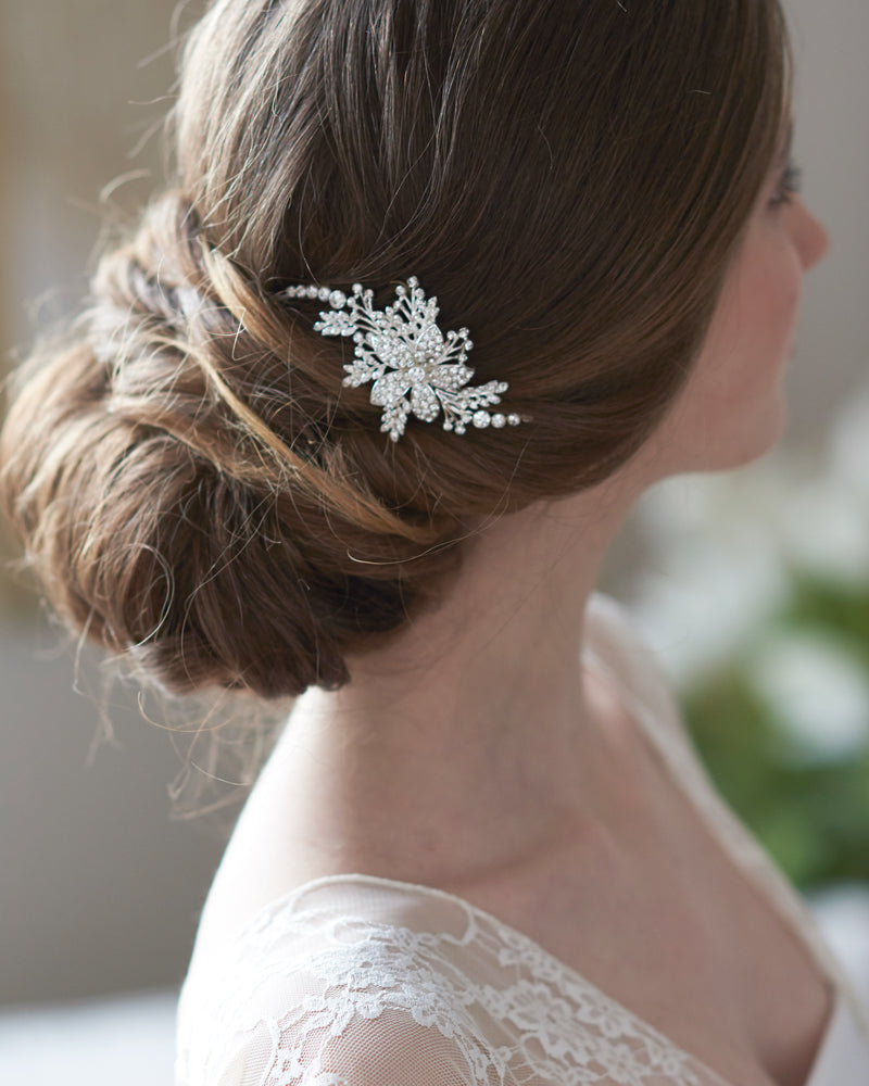 floral hair clips wedding