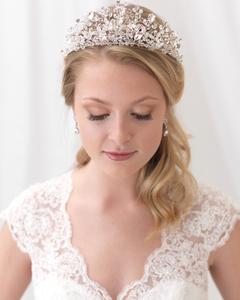 Bliss Swarovski Crystal Tiara Shop Wedding Crowns Usabride