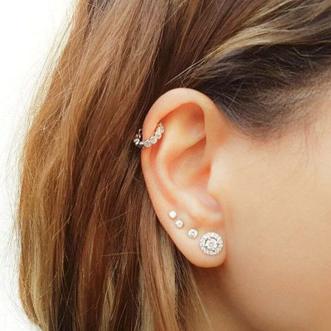 Crystal Chandelier Floating Helix Earring – The Curated Lobe