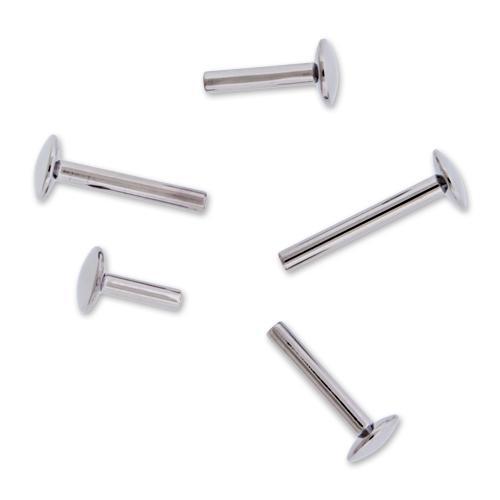 10g, 12g 14g Titanium Internally Threaded Prong Cabochon End - 1