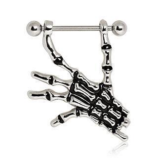 Steel Hanging Man Pair Nipple Ring Piercing - YoniDa'Punani