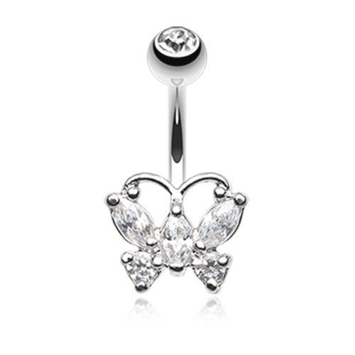 Delightful Butterfly Belly Button Ring 