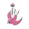 Fuchsia Dazzling Swallow Multi-Sprinkle Dot Belly Button Ring