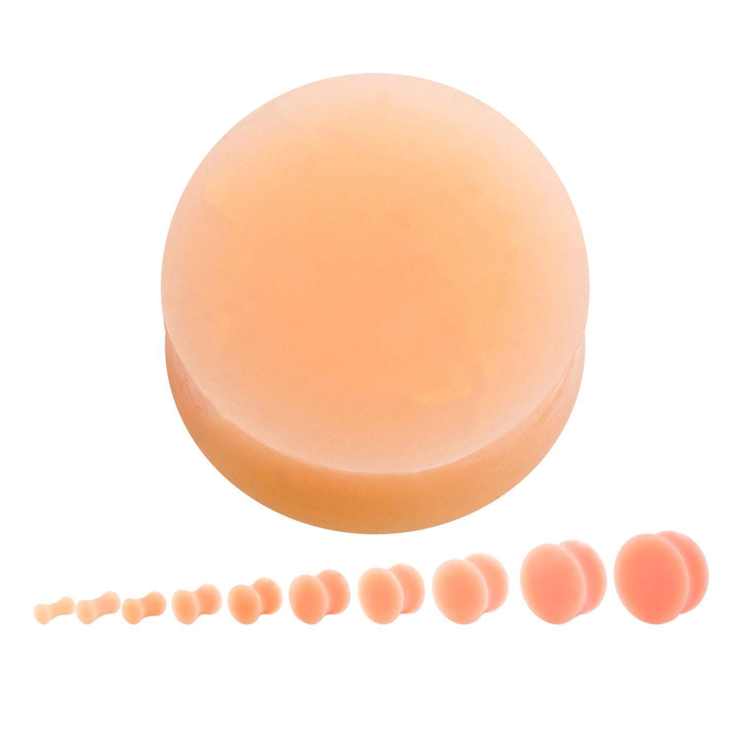 Peach Skin Tone Silicone Plugs - 1 Pair sbvpscn - * Rebel Bod