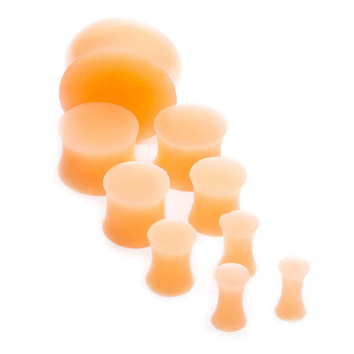 Peach Skin Tone Silicone Plugs - 1 Pair sbvpscn - Rebel Bod