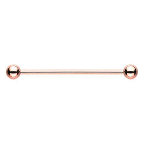 Clear Rose Gold Adorable Mesh Bow-Tie Industrial Barbell - 1 Piece