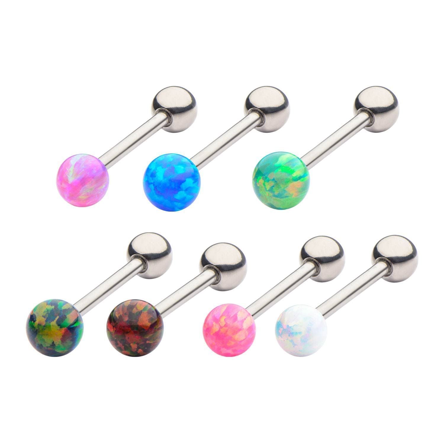 Synthetic Opal Balls Barbells 